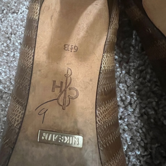 Nike Air Cole Haan Heels Brown Stitch Stripe 6.5B - Picture 5 of 5